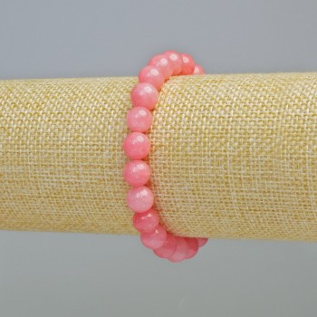 Pulsera de turmalina (pieza individual) bolita lisa, diámetro 8 mm +/- (elástica), longitud 18 cm