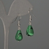 Pendientes de malaquita en forma de gota 10×15 mm+-, longitud 35 mm+