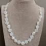 Collar de opalita, piedra lunar, longitud 49 cm+