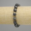 Pulsera de lavríkito facetado cubo, diámetro 8-9 mm±, cuentas 3 mm±, longitud 18 cm±, elástica