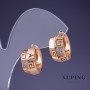 Pendientes Xuping 16x9 mm con baño de oro 18K