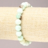Pulsera elástica de crisoprasa natural, cuentas lisas, diámetro 8 mm+