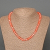 Collar de calcedonia, piedra natural, rondeles lisos, diámetro 8×5 mm, longitud 46 cm ±